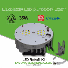 Higher cost performance 35W SNC LED retrofit kit UL cUL listed Mean Well driver 5 years warranty wall pack, shobox replacement